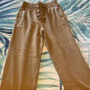 Under Armour Beige Wide Leg Sweatpants